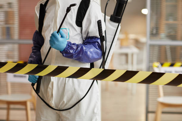 Professional Biohazard technician working in Charleston, AR